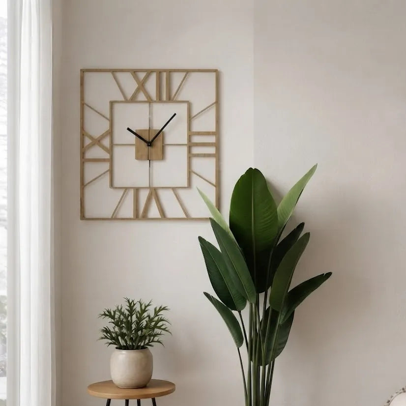 Roman Wooden Clock  Minimalist Home Décor | GC014 - GloriousGifts.Pk | Pakistan's 1 Office & Home Decoration Brand