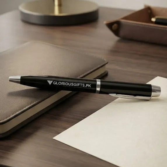 Personalized Shiny Black Metal Pen | GP006 - GloriousGifts.Pk | Pakistan's 1 Office & Home Decoration Brand