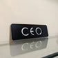 Premium Milky White & Shiny Gray Custom Door Name Plate GD017