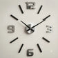Large Black & Mirror Wall Clock Silver Accents | GC020 - GloriousGifts.Pk | Pakistan's 1 Office & Home Decoration Brand
