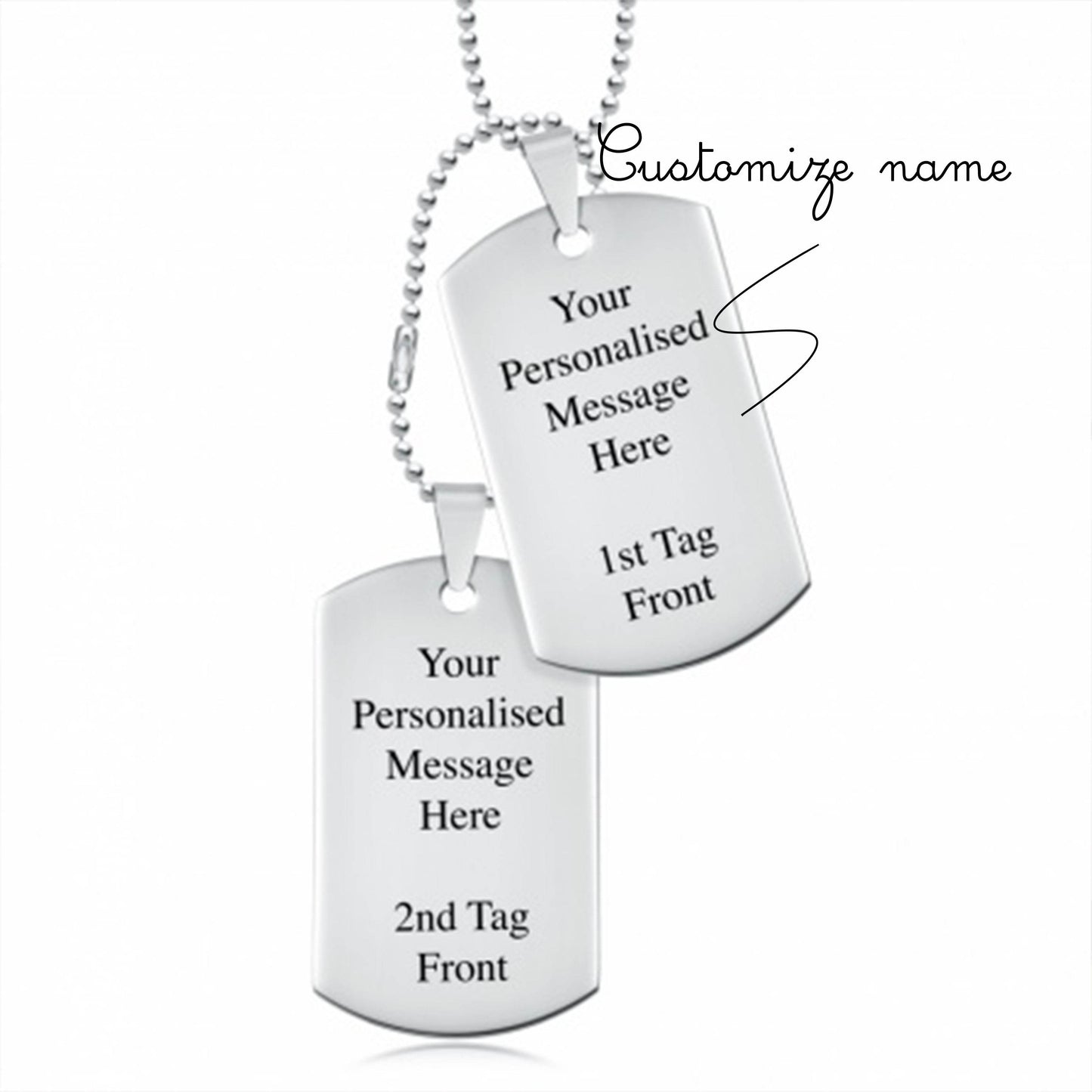 Customize Dogtag Neckless |GG005 - GloriousGifts.Pk | Pakistan's 1 Office & Home Decoration Brand