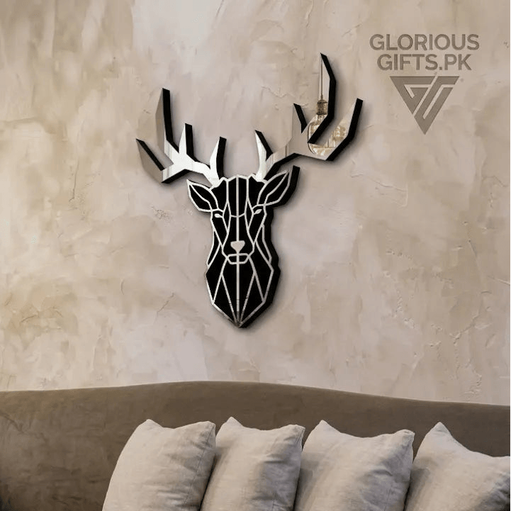 Deer Head Acrylic Mirror Wall Décor | GW010