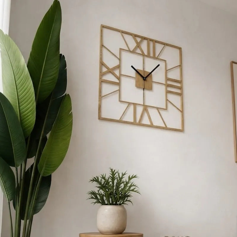 Roman Wooden Clock  Minimalist Home Décor | GC014 - GloriousGifts.Pk | Pakistan's 1 Office & Home Decoration Brand