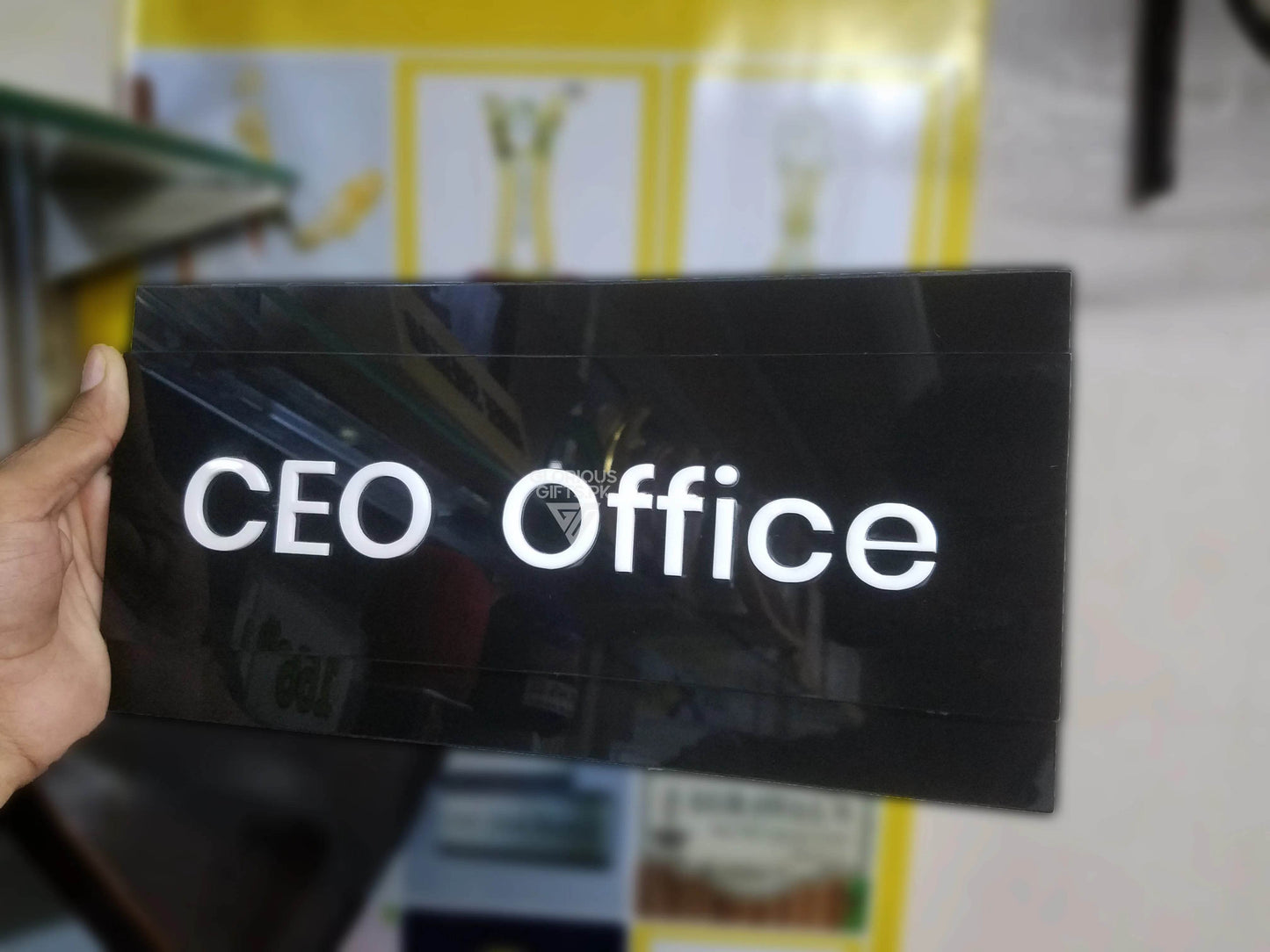 3D Double Base Door Name Plate | GD005 - GloriousGifts.Pk | Pakistan's 1 Office & Home Decoration Brand