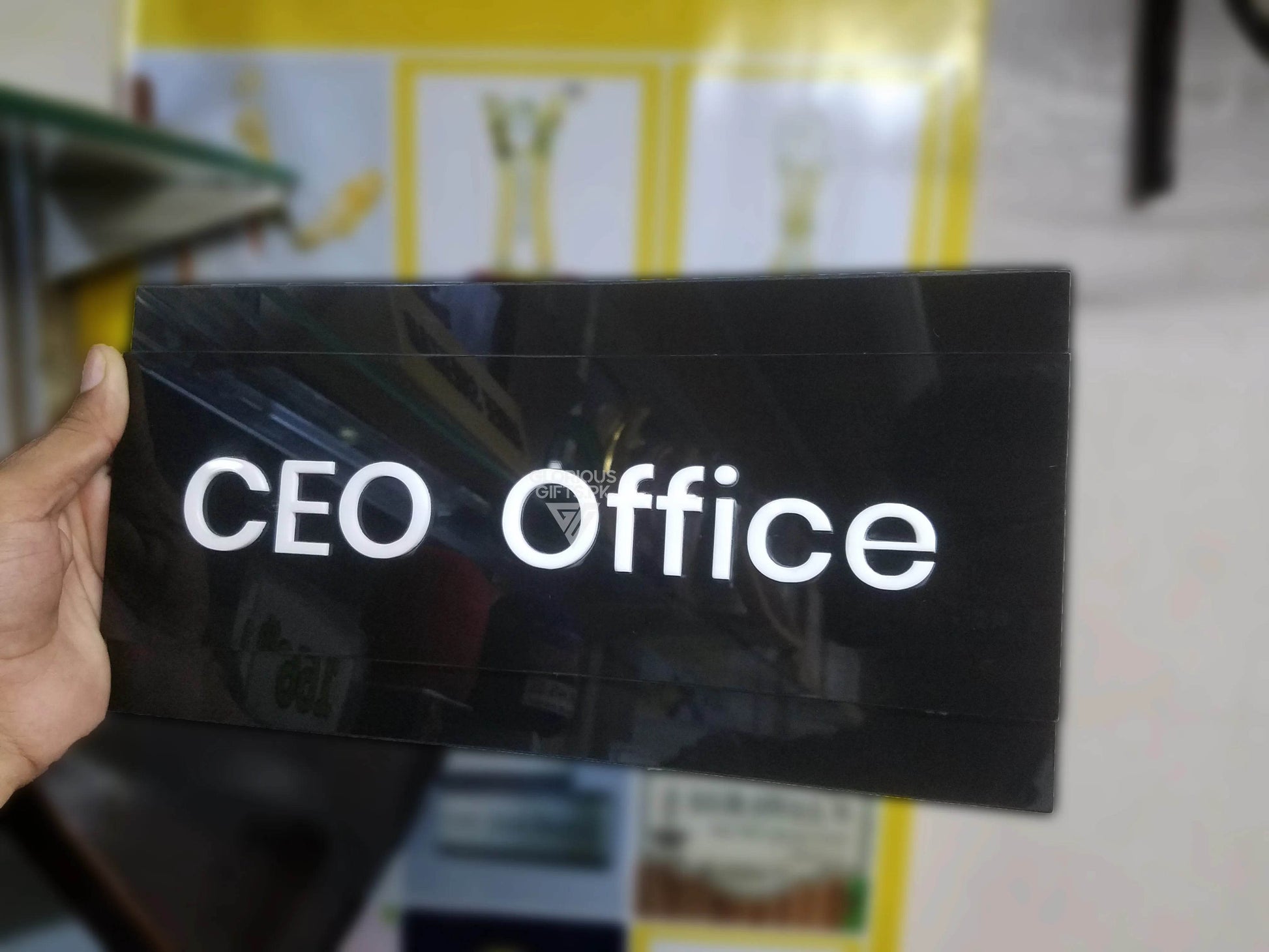 3D Double Base Door Name Plate | GD005 - GloriousGifts.Pk | Pakistan's 1 Office & Home Decoration Brand