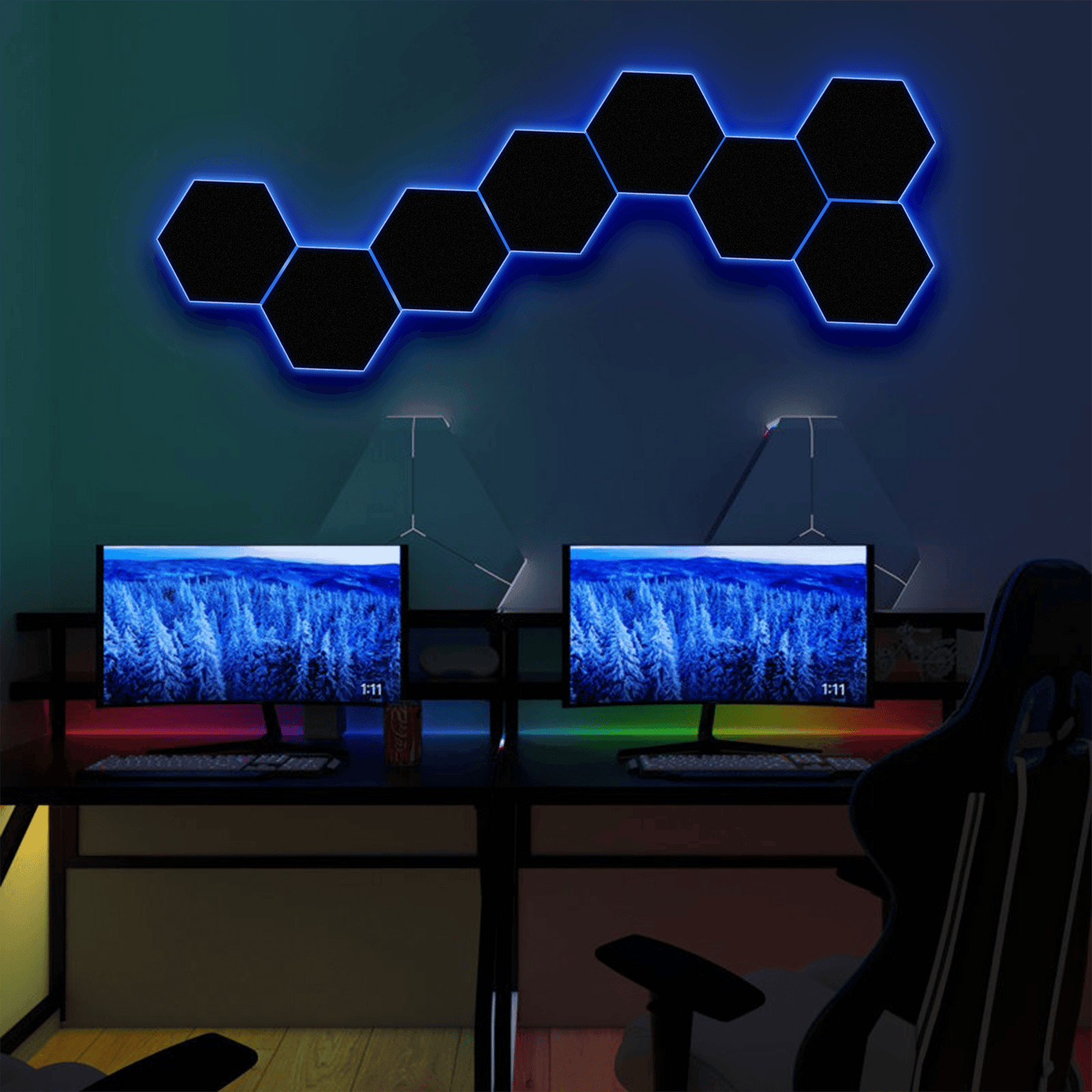LED HEXAGONE 3D PENAL 16 LIGHTS | GS014 - GloriousGifts.Pk | Pakistan's 1 Office & Home Decoration Brand