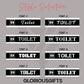 Acrylic Toilet Sign Rectangle | GD009 - GloriousGifts.Pk | Pakistan's 1 Office & Home Decoration Brand