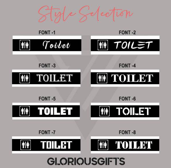 Acrylic Toilet Sign Rectangle | GD009 - GloriousGifts.Pk | Pakistan's 1 Office & Home Decoration Brand