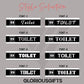 Acrylic Toilet Sign Rectangle | GD009 - GloriousGifts.Pk | Pakistan's 1 Office & Home Decoration Brand