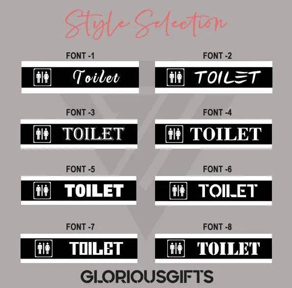 Acrylic Toilet Sign Rectangle | GD009 - GloriousGifts.Pk | Pakistan's 1 Office & Home Decoration Brand