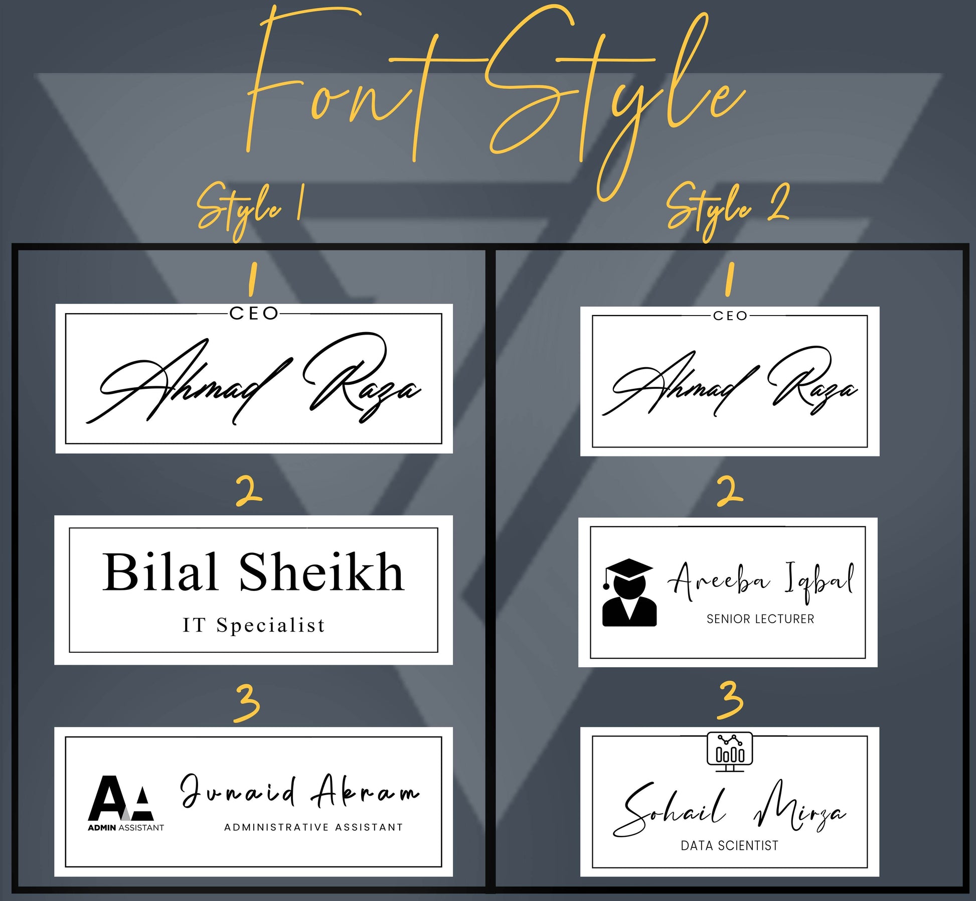 Custom Acrylic Desk Sign with USB Light | GT006 - GloriousGifts.Pk | Pakistan's 1 Office & Home Decoration Brand