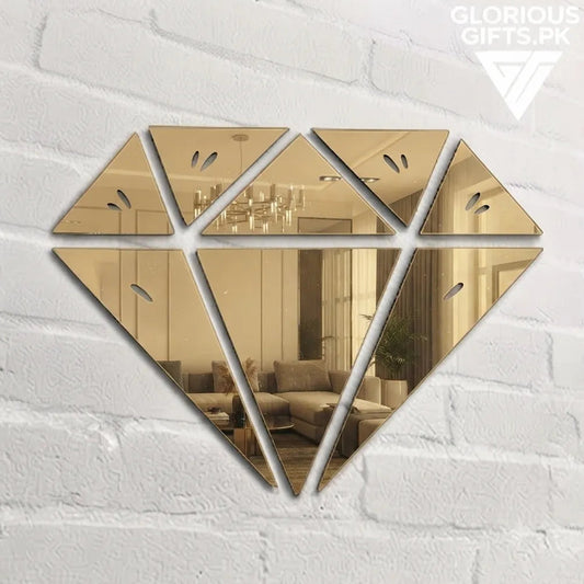 3D Lips Acrylic Wall Golden Mirror Beauty Room Sign GW009 - GloriousGifts.Pk | Pakistan's 1 Office & Home Decoration Brand