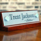 Bronze Desk Name Plate with Card Pen Holder | GT001 - GloriousGifts.Pk | Pakistan's 1 Office & Home Decoration Brand