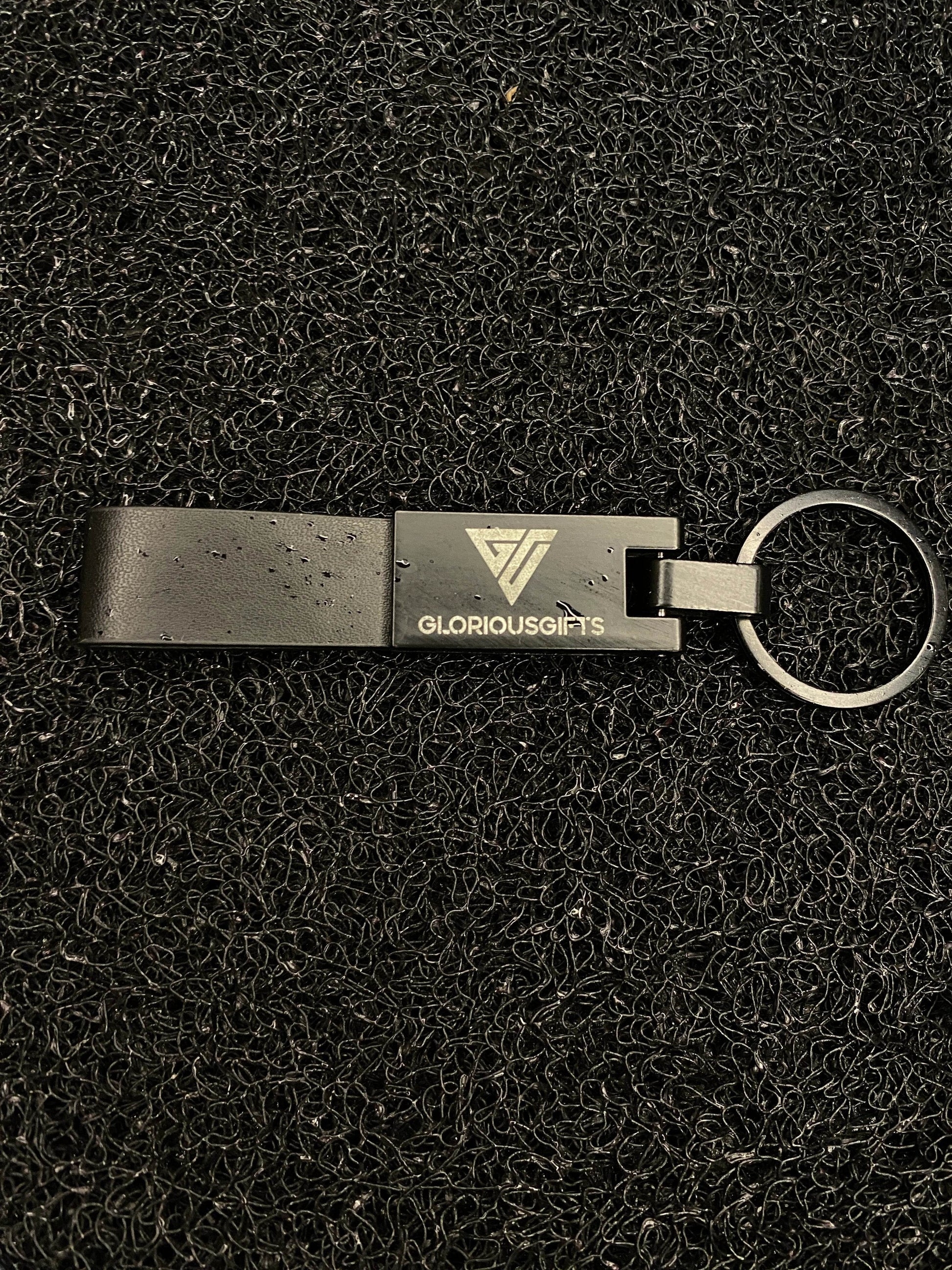 Custom Engraved Leather & Metal Keychain | GX006 - GloriousGifts.Pk | Pakistan's 1 Office & Home Decoration Brand