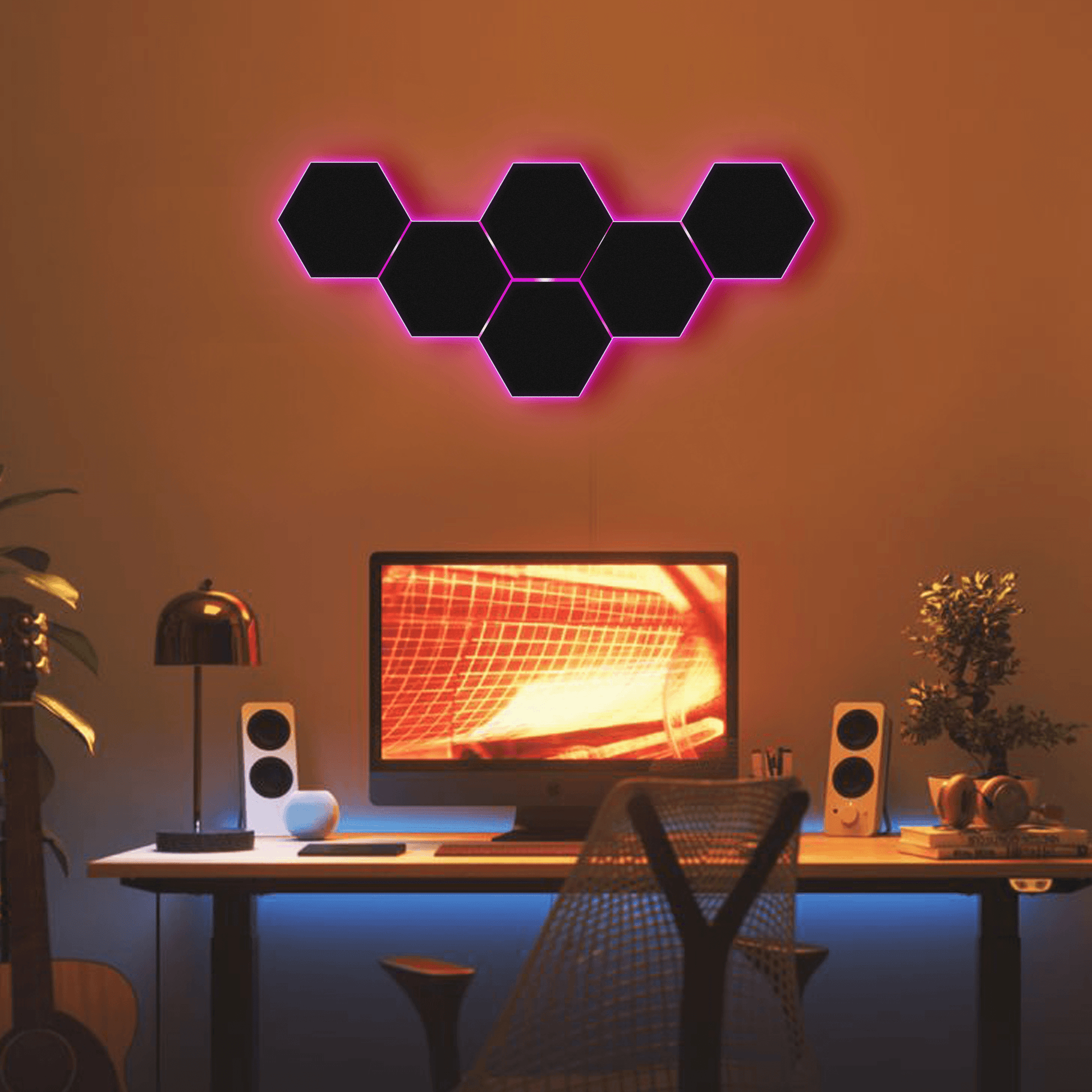 LED HEXAGONE 3D PENAL 16 LIGHTS | GS016 - GloriousGifts.Pk | Pakistan's 1 Office & Home Decoration Brand