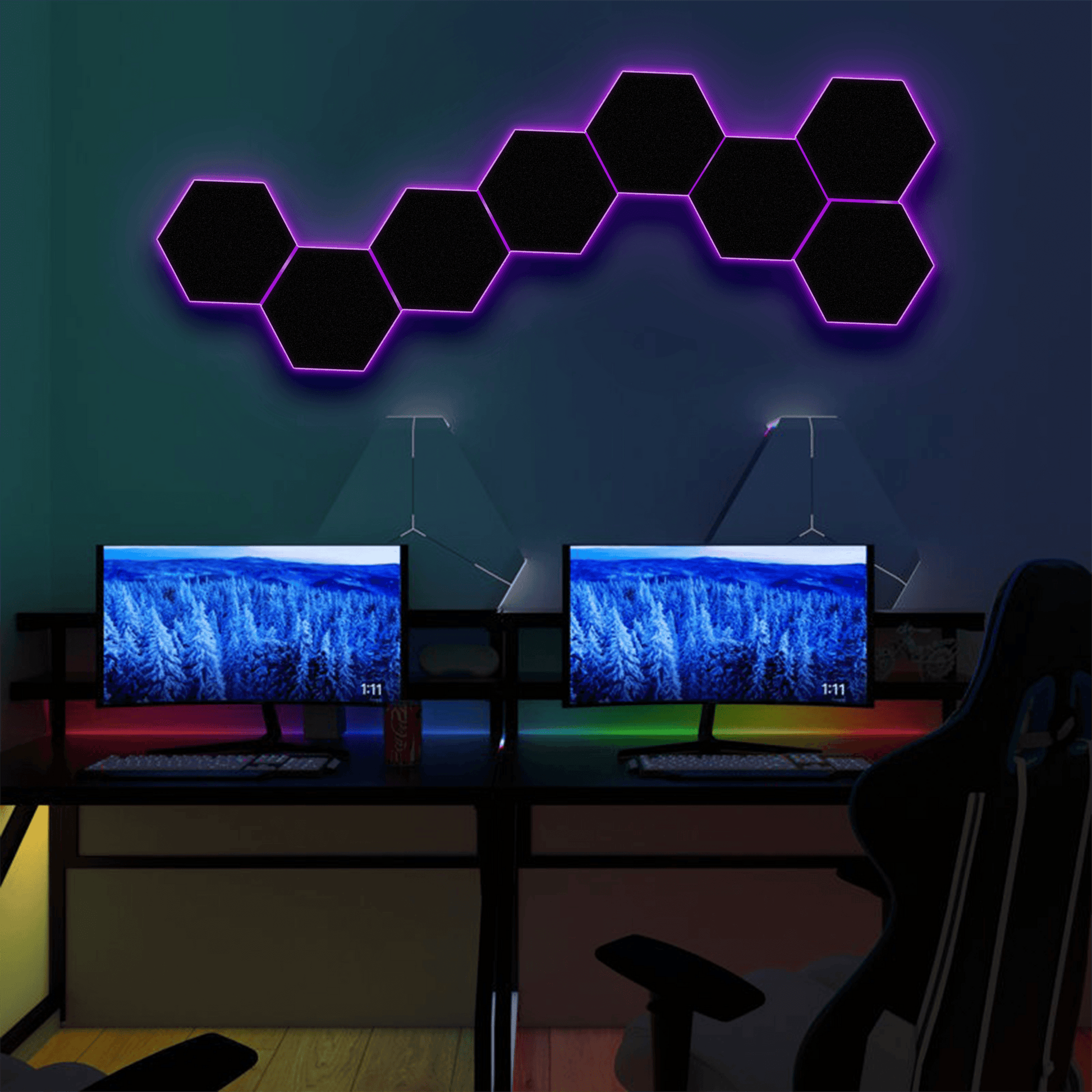 LED HEXAGONE 3D PENAL 16 LIGHTS | GS014 - GloriousGifts.Pk | Pakistan's 1 Office & Home Decoration Brand
