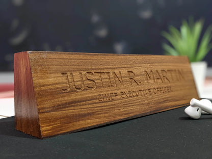 Wooden Desk Name Plate | GT009 - GloriousGifts.Pk | Pakistan's 1 Office & Home Decoration Brand