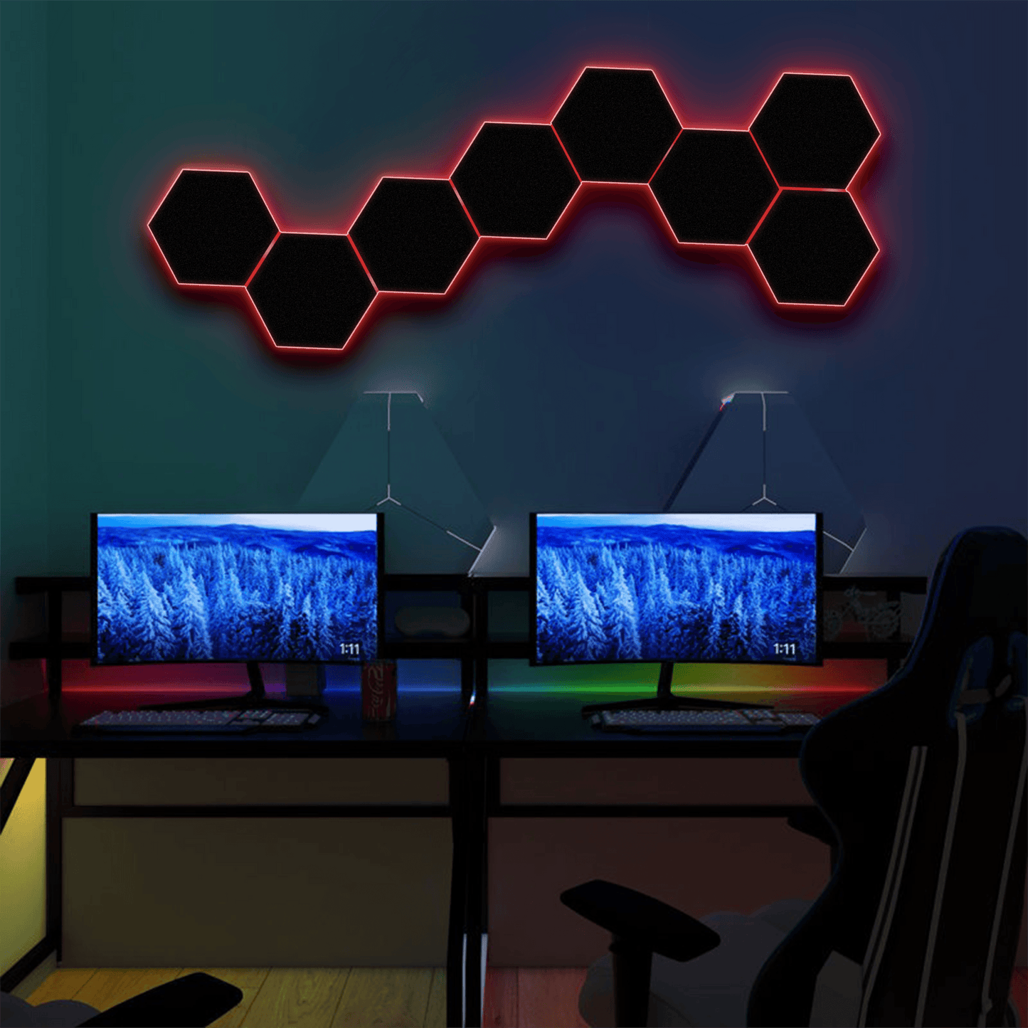 LED HEXAGONE 3D PENAL 16 LIGHTS | GS014 - GloriousGifts.Pk | Pakistan's 1 Office & Home Decoration Brand
