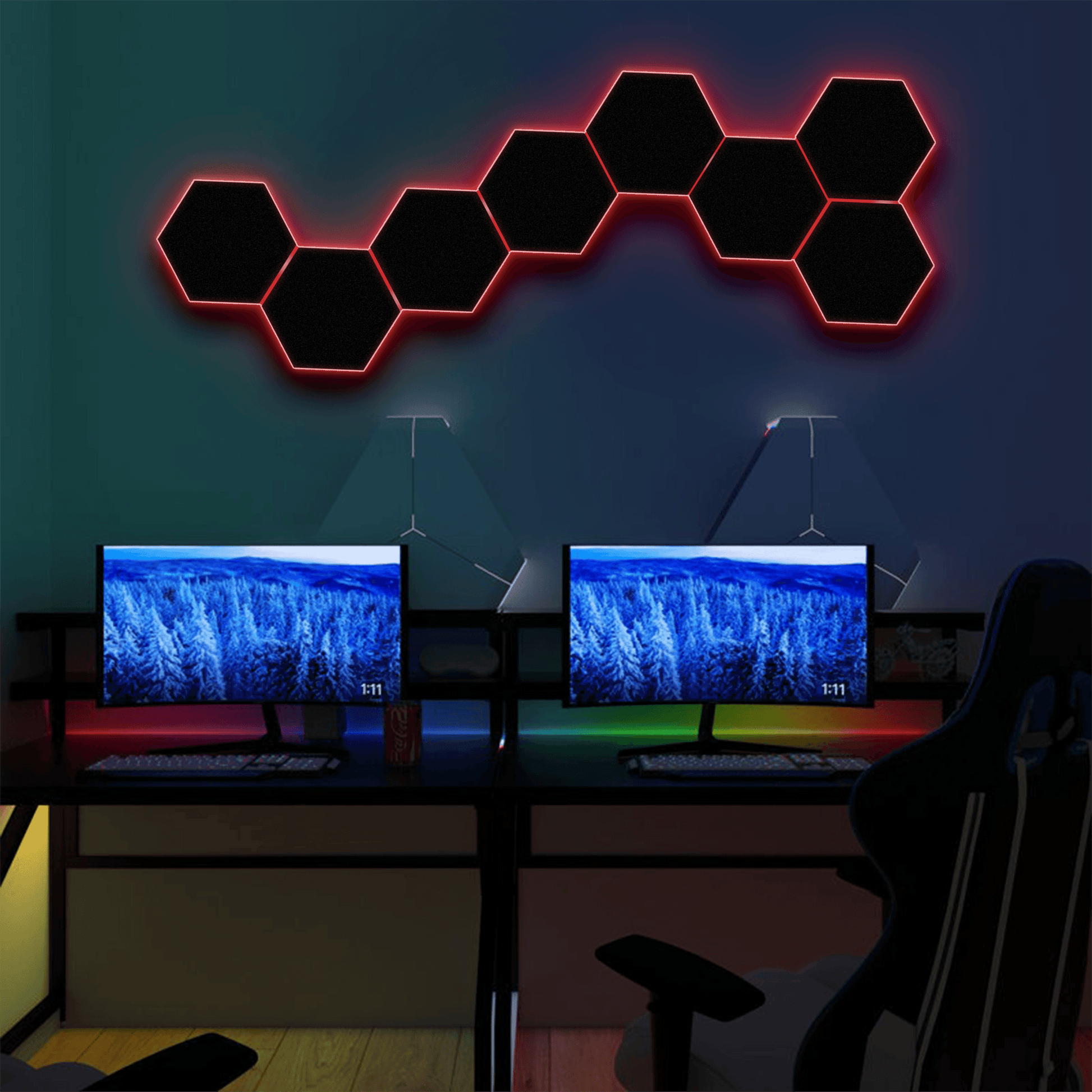 LED HEXAGONE 3D PENAL 16 LIGHTS | GS014 - GloriousGifts.Pk | Pakistan's 1 Office & Home Decoration Brand