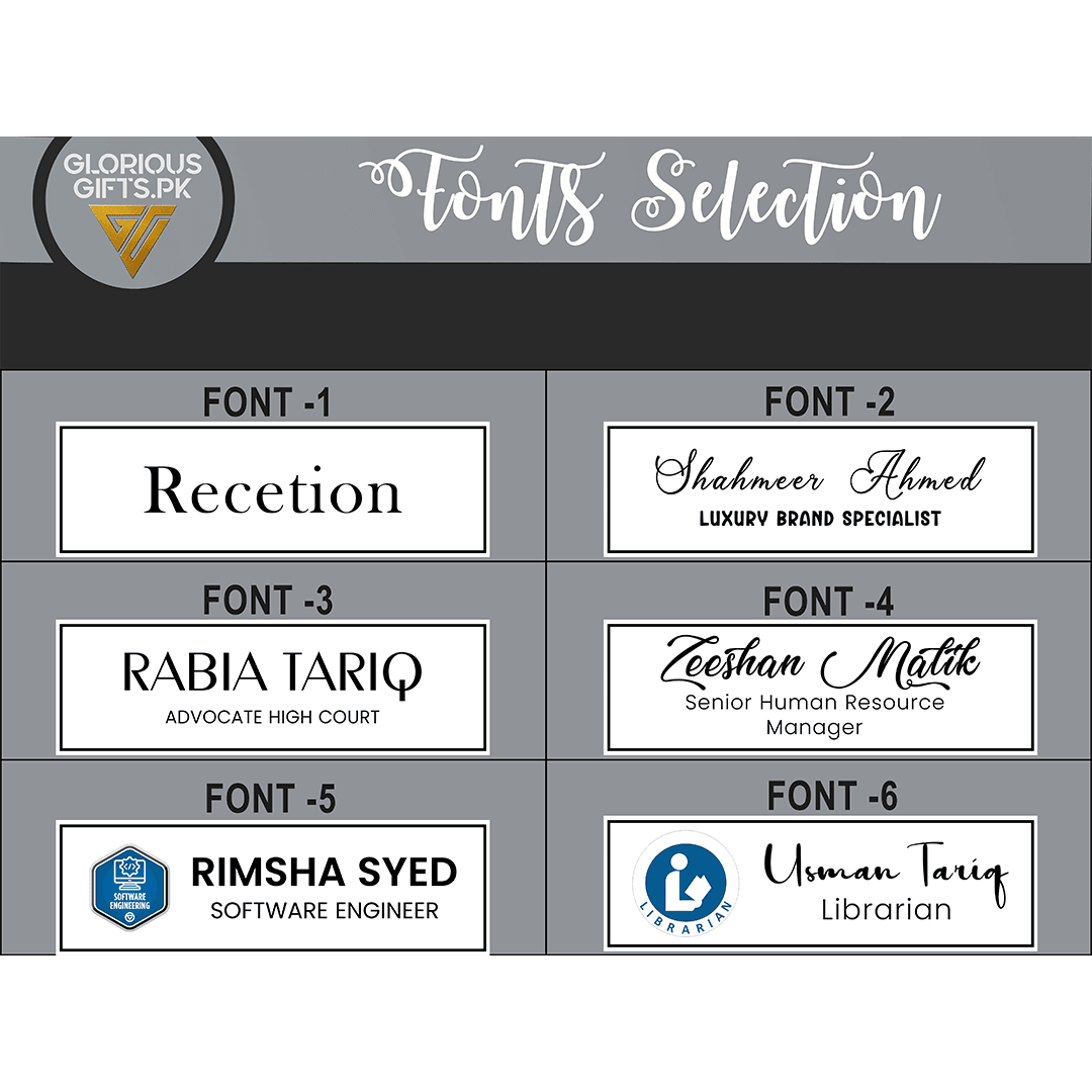 Solid Acrylic Triangle Desk Plate | GT007