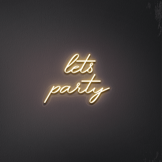 Lets Party Neon Sign | GF007 - GloriousGifts.Pk | Pakistan's 1 Office & Home Decoration Brand