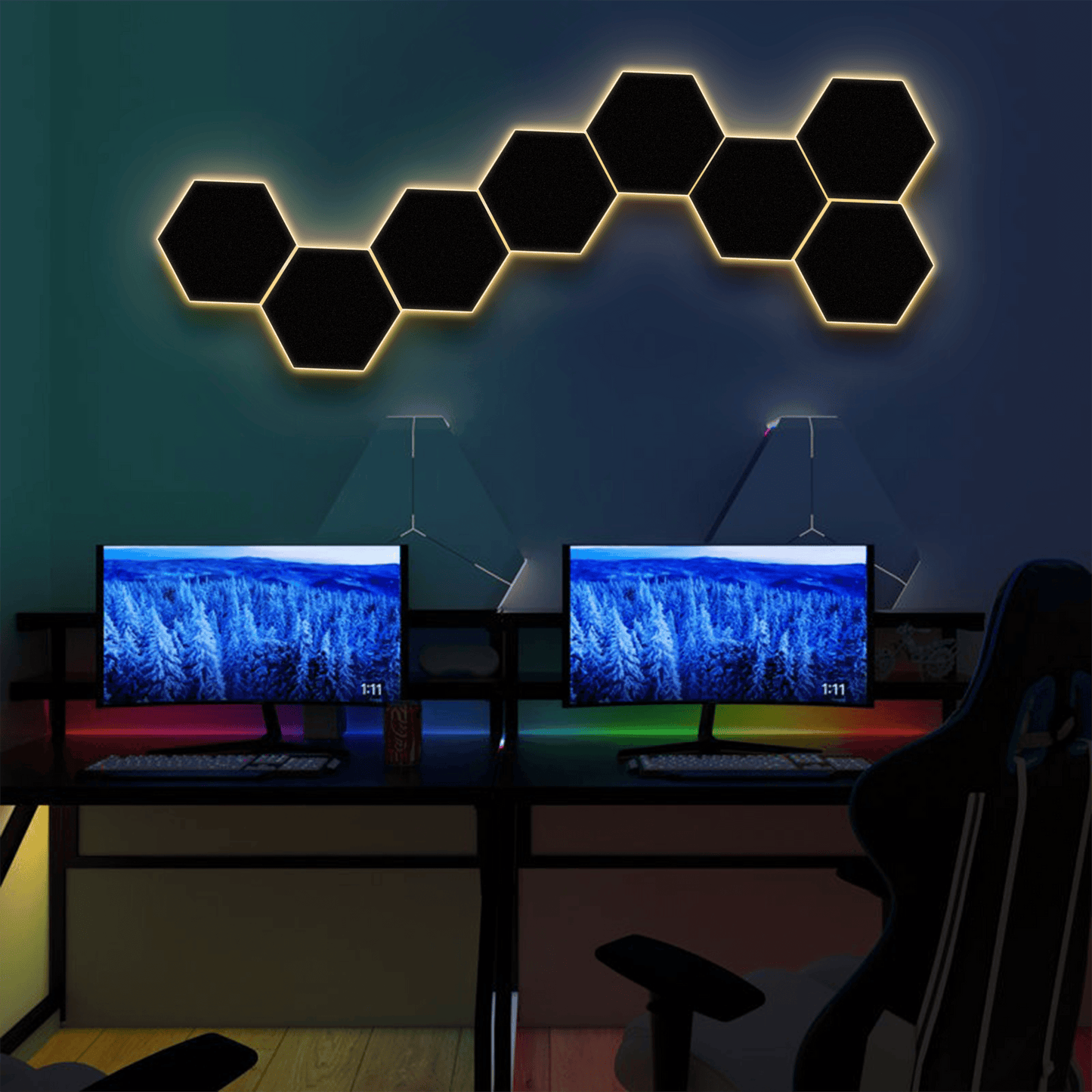 LED HEXAGONE 3D PENAL 16 LIGHTS | GS014 - GloriousGifts.Pk | Pakistan's 1 Office & Home Decoration Brand
