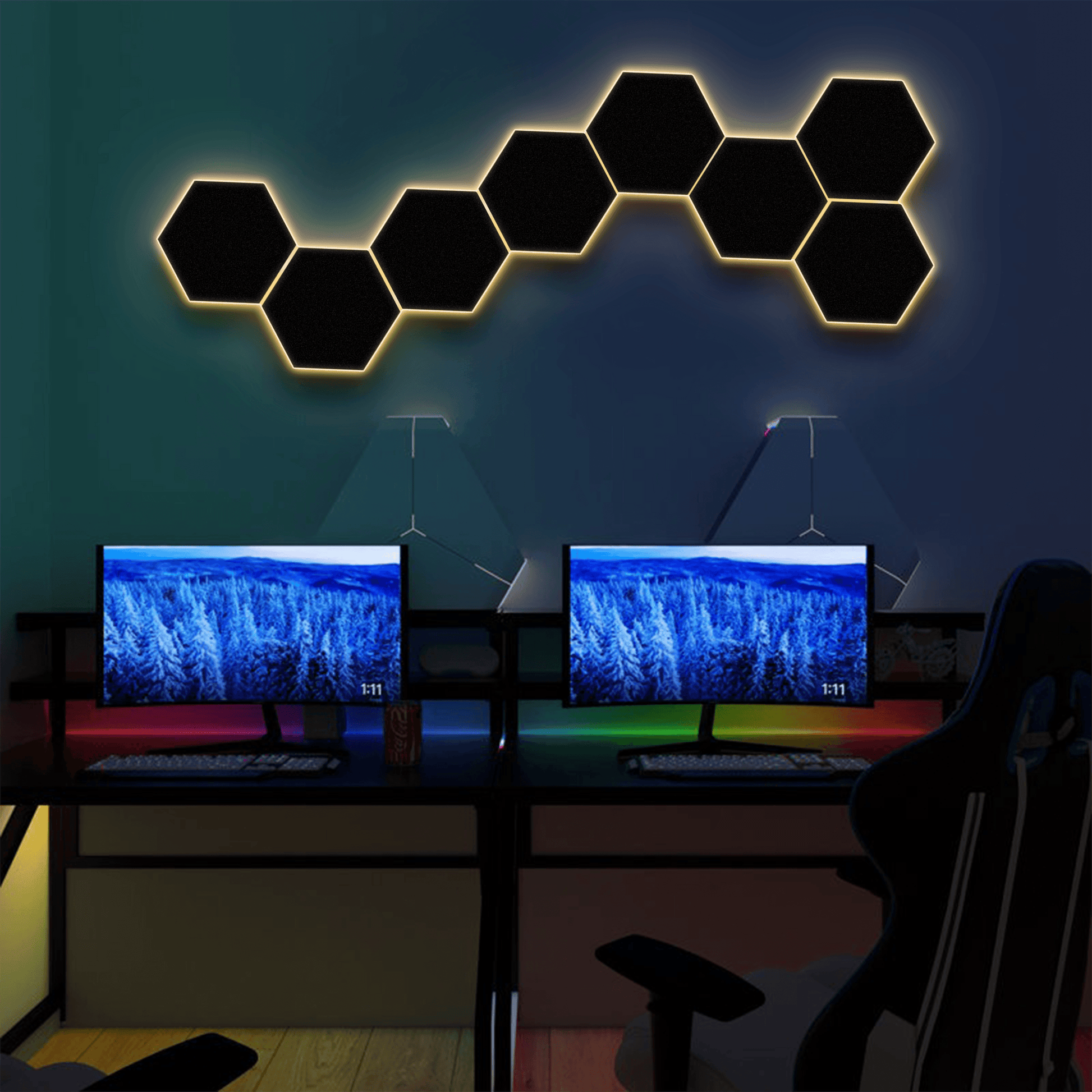 LED HEXAGONE 3D PENAL 16 LIGHTS | GS014 - GloriousGifts.Pk | Pakistan's 1 Office & Home Decoration Brand