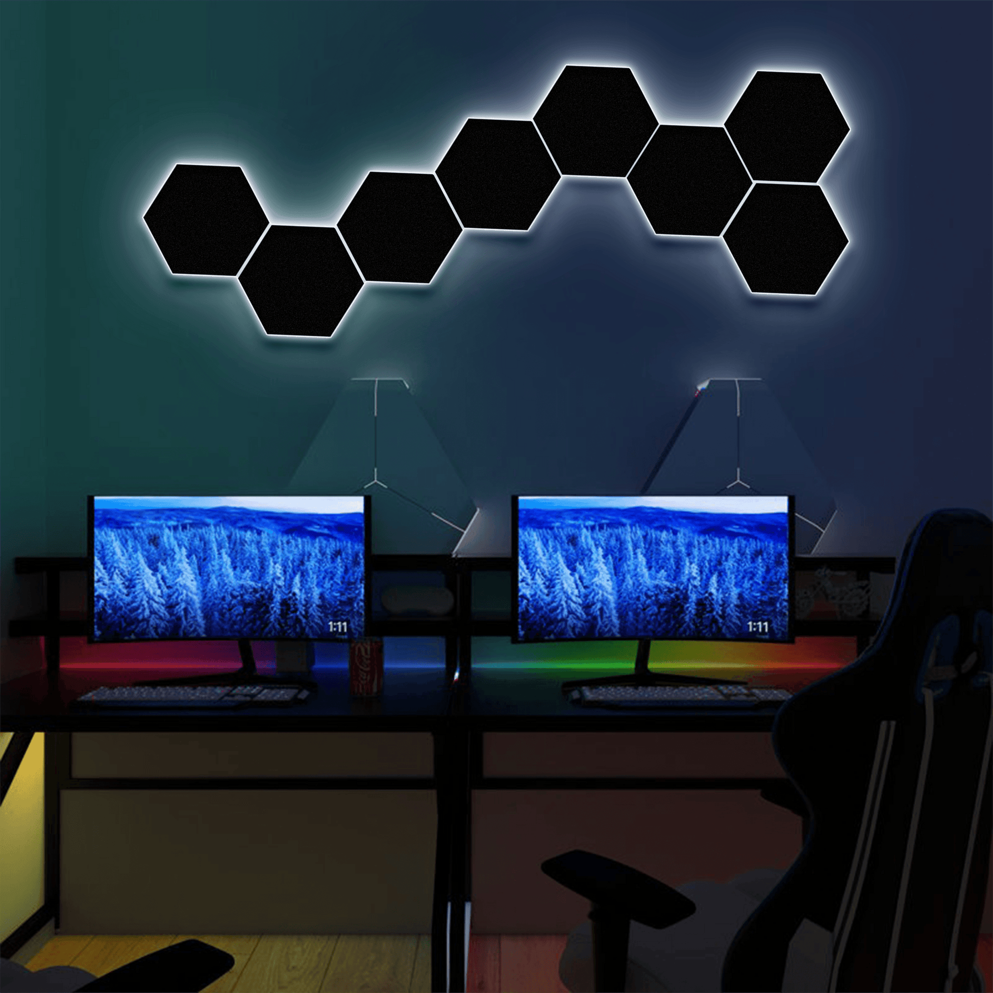 LED HEXAGONE 3D PENAL 16 LIGHTS | GS014 - GloriousGifts.Pk | Pakistan's 1 Office & Home Decoration Brand