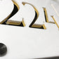 White/Gold Laser Cut House Plaque | GN012