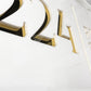 White/Gold Laser Cut House Plaque | GN012