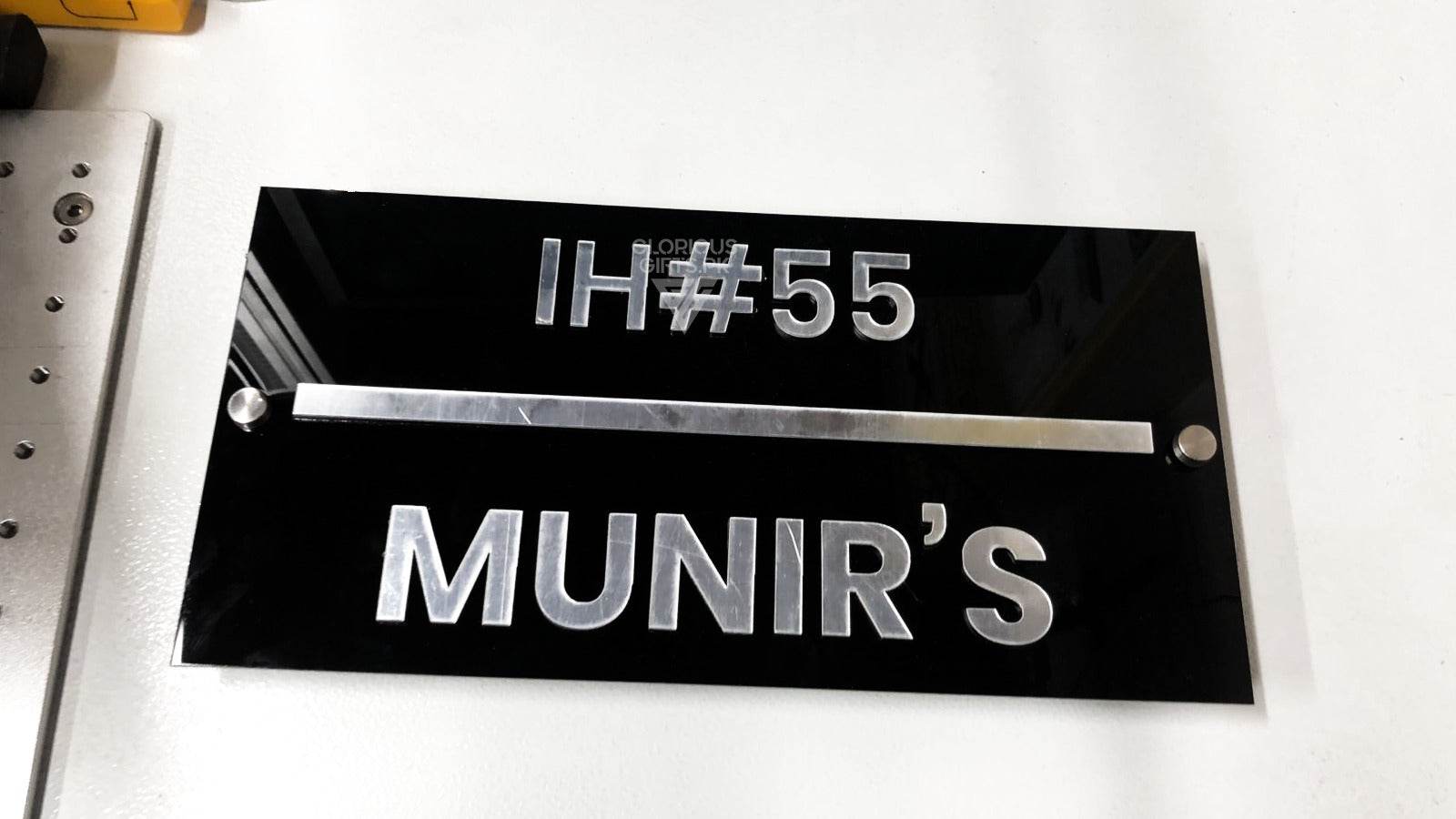 Custom Double Acrylic Rajput House Plaque | GN002 - GloriousGifts.Pk | Pakistan's 1 Office & Home Decoration Brand