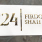 White/Gold Laser Cut House Plaque | GN012