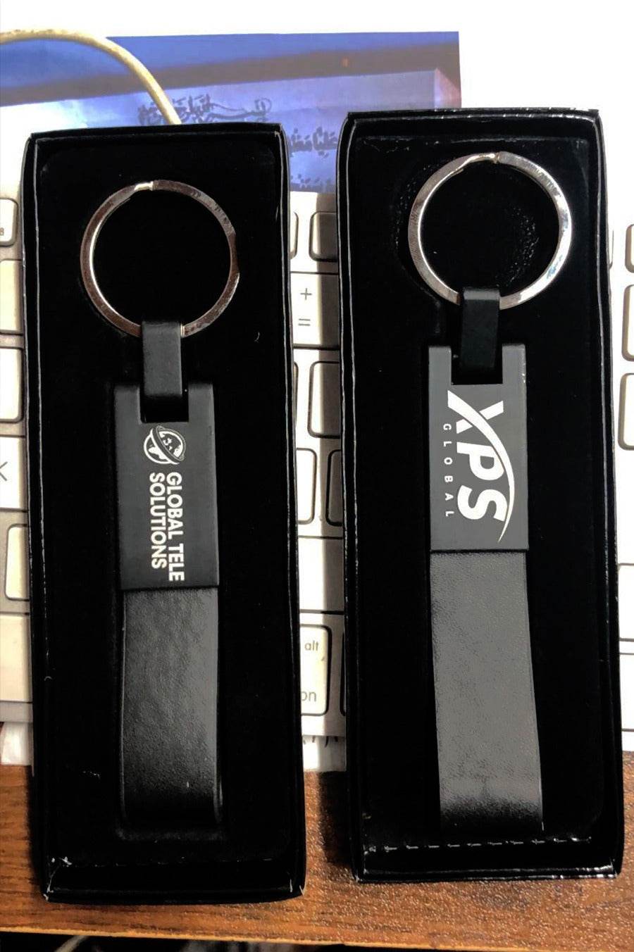 Custom Engraved Leather & Metal Keychain | GX006 - GloriousGifts.Pk | Pakistan's 1 Office & Home Decoration Brand