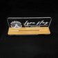Custom Acrylic Desk Plate with Wood Base | GT003 - GloriousGifts.Pk | Pakistan's 1 Office & Home Decoration Brand