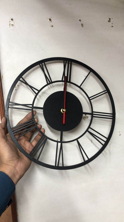 Large Black Roman Clock Unique Design | GC018 - GloriousGifts.Pk | Pakistan's 1 Office & Home Decoration Brand
