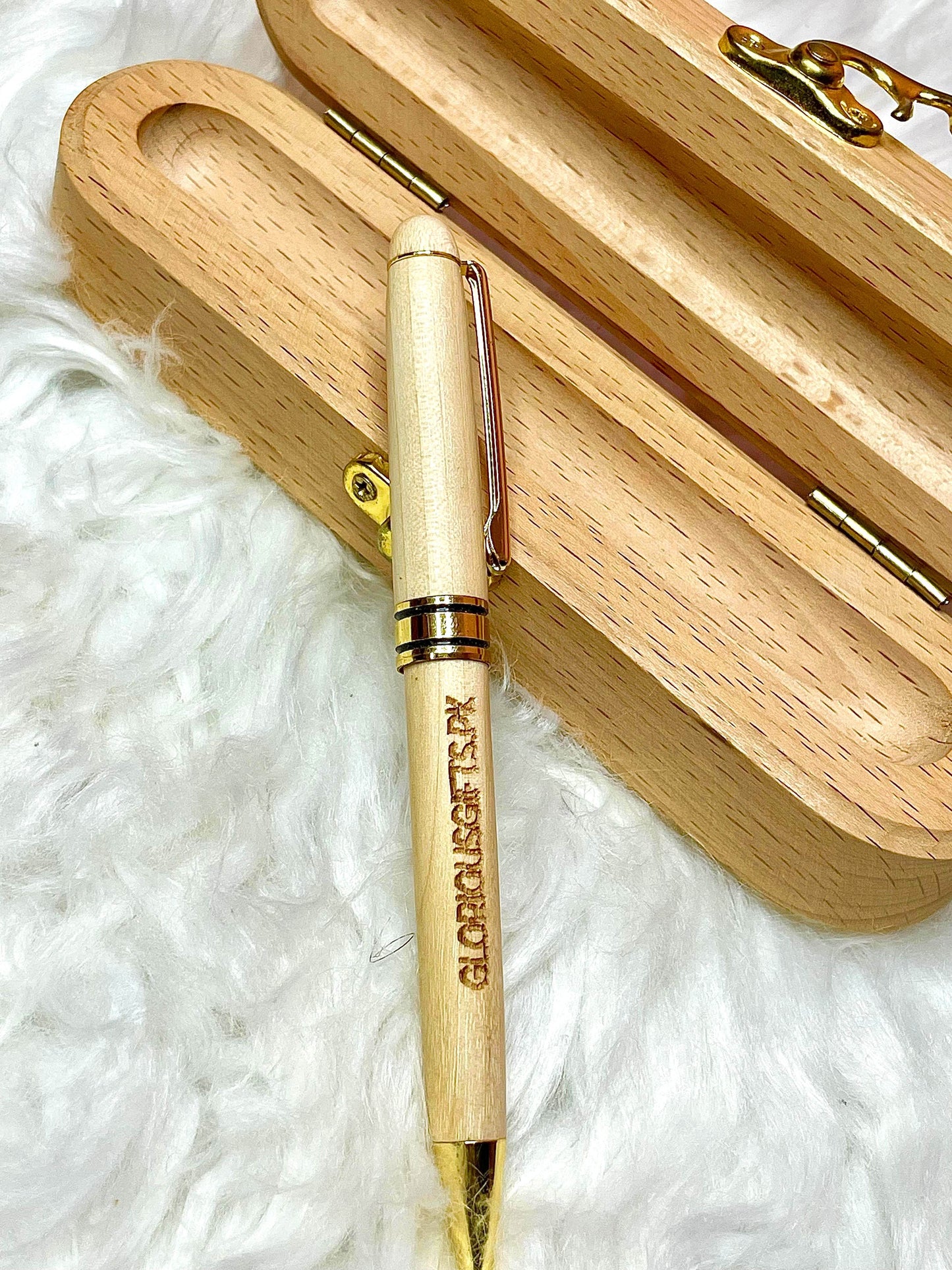 Personalized Engraved Wooden Ballpoint Pens with Box | GP008