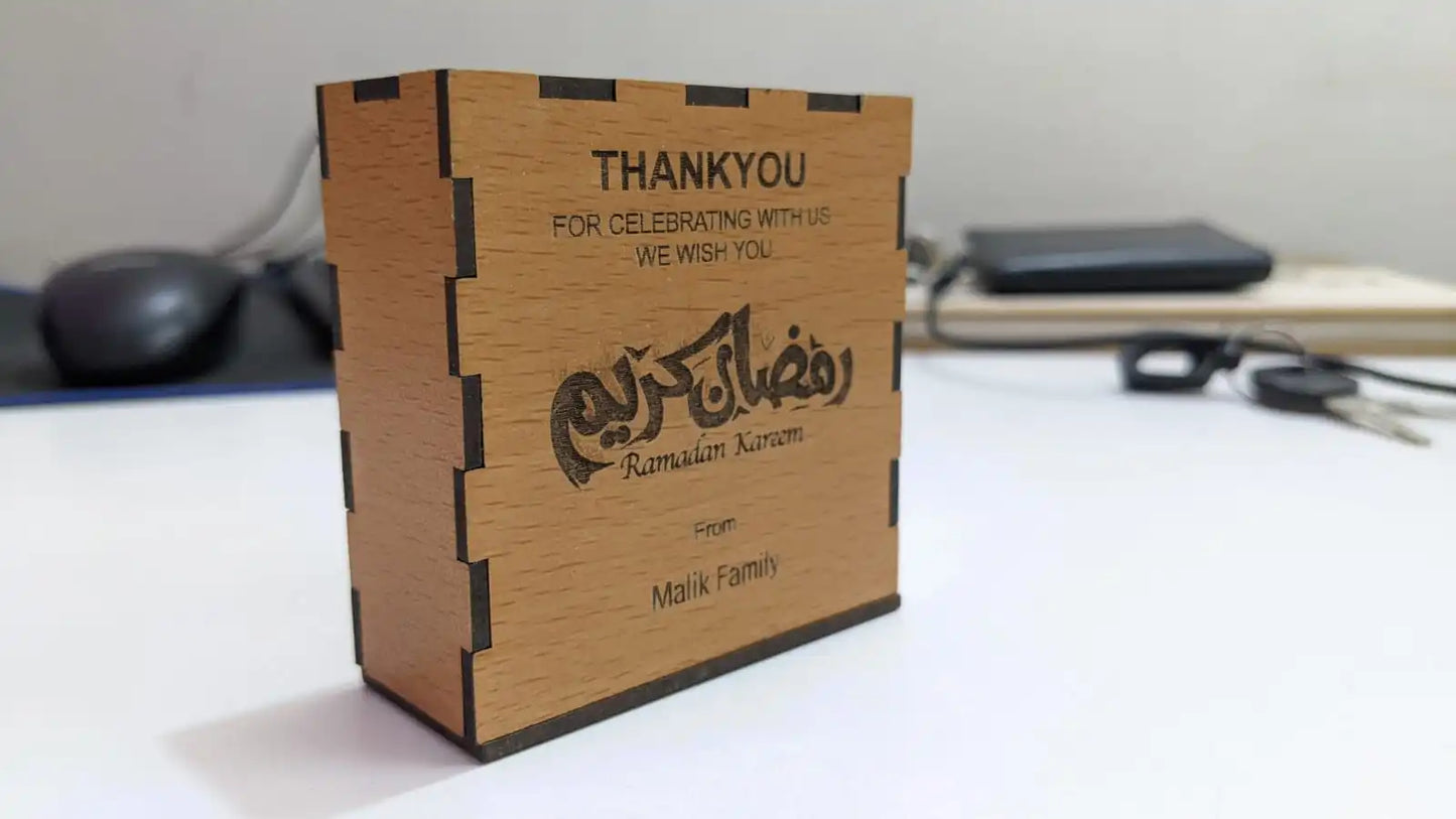 Ramadan Decoration Box Engraved Pack of 10, 50, 100 pcs  | GX010