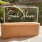 Custom Acrylic Desk Sign with USB Light | GT006 - GloriousGifts.Pk | Pakistan's 1 Office & Home Decoration Brand