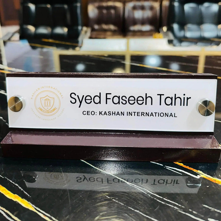 Table Name Plate with Card & Pen Holder | GT010