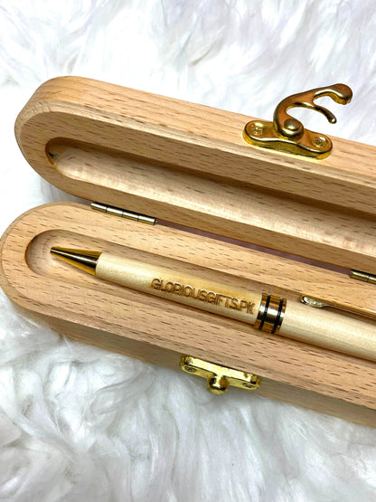 Personalized Engraved Wooden Ballpoint Pens with Box | GP008 - GloriousGifts.Pk | Pakistan's 1 Office & Home Decoration Brand
