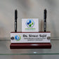 Bronze Desk Name Plate with Card Pen Holder | GT001 - GloriousGifts.Pk | Pakistan's 1 Office & Home Decoration Brand