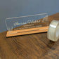 Custom Acrylic Desk Plate with Wood Base | GT003 - GloriousGifts.Pk | Pakistan's 1 Office & Home Decoration Brand