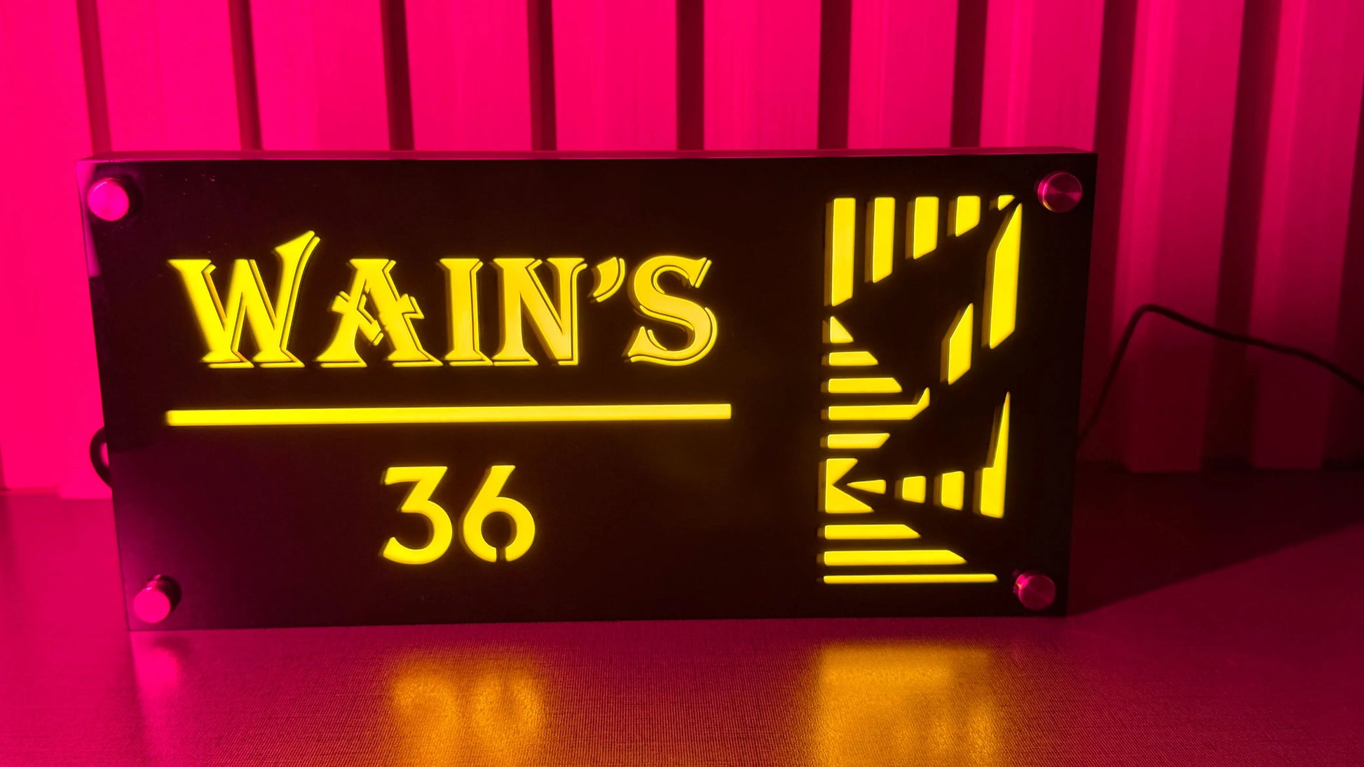 Custom Acrylic LED Name Plates | GN027 - GloriousGifts.Pk | Pakistan's 1 Office & Home Decoration Brand