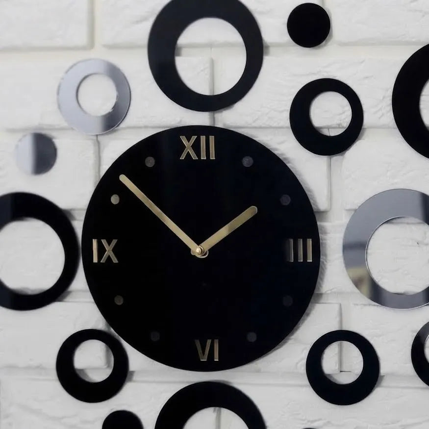 Modern Mirror Wall Clock Kids Room Gift | GC010 - GloriousGifts.Pk | Pakistan's 1 Office & Home Decoration Brand