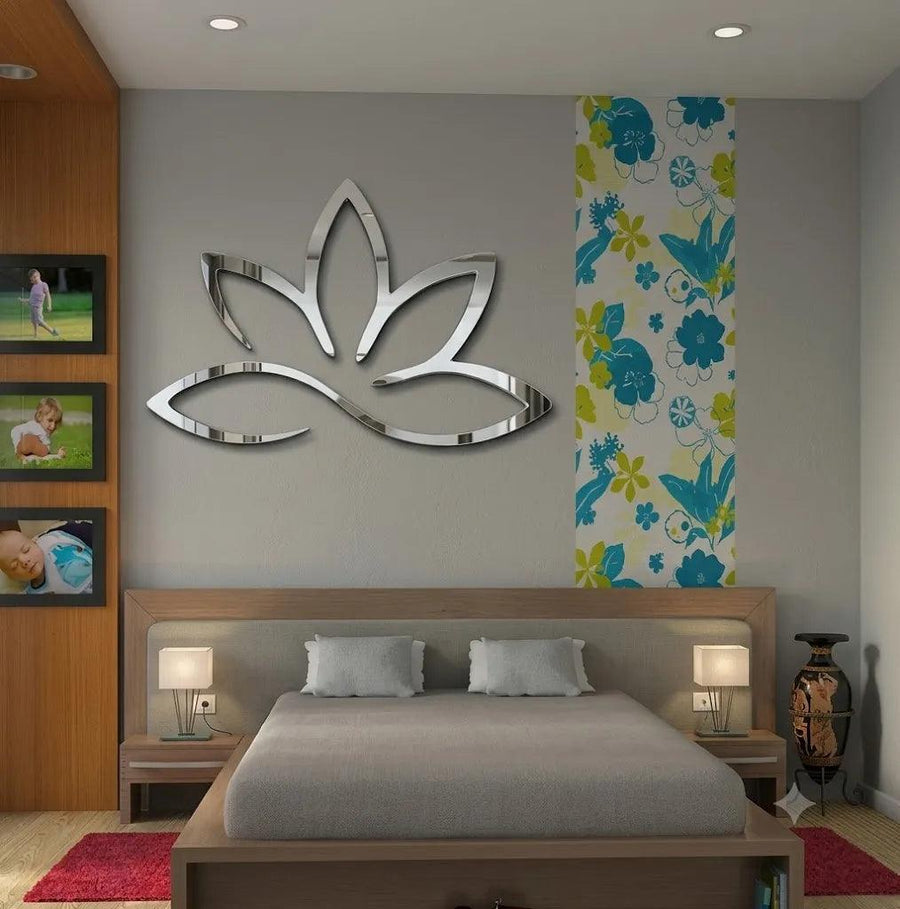 Lotus Flower Mirror Art  Laser Cut Wall Décor |GW003