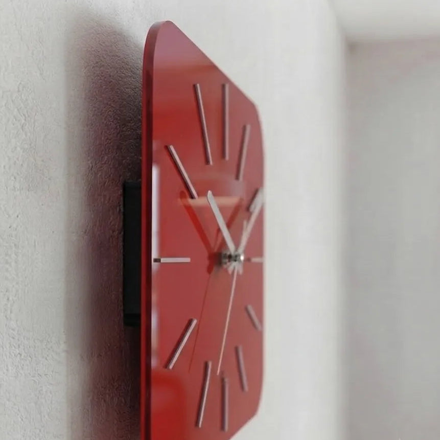 Clock HIPNOTIC Large Red Silent Clock | GC002 - GloriousGifts.Pk | Pakistan's 1 Office & Home Decoration Brand