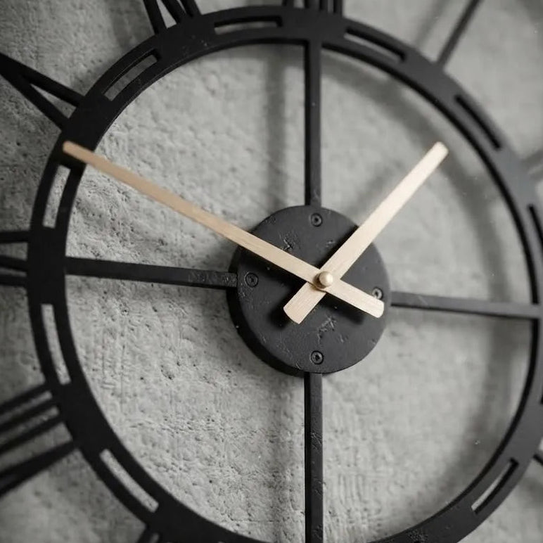 Large Black Roman Clock  Unique Design | GC018 - GloriousGifts.Pk | Pakistan's 1 Office & Home Decoration Brand