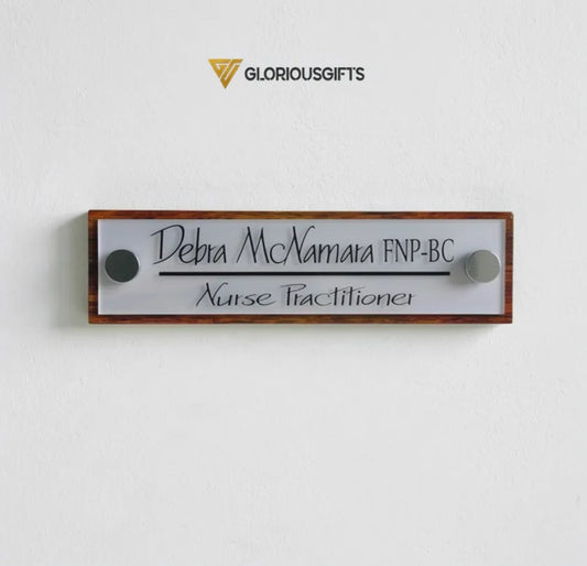 Chemical Wooden Door Name Plate | GD008
