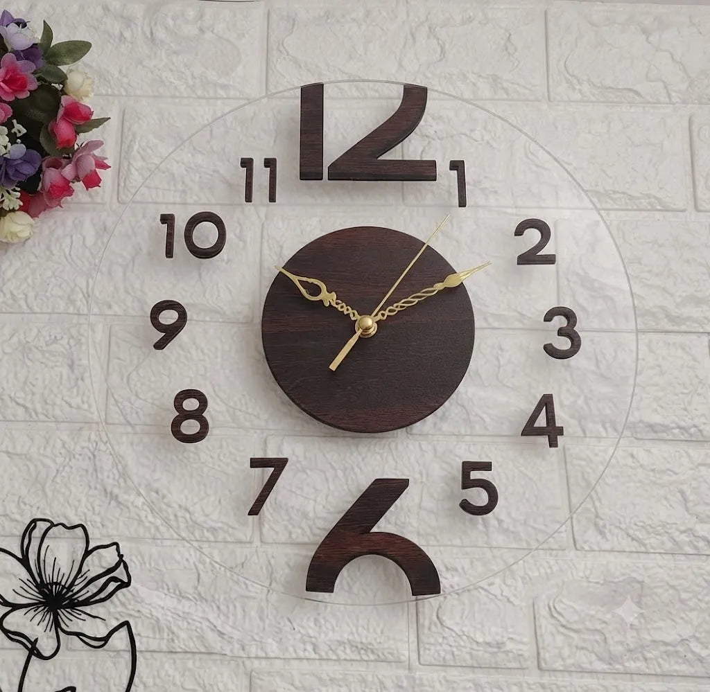 3d Numbering Acrylic Wall Clock | GC009 - GloriousGifts.Pk | Pakistan's 1 Office & Home Decoration Brand