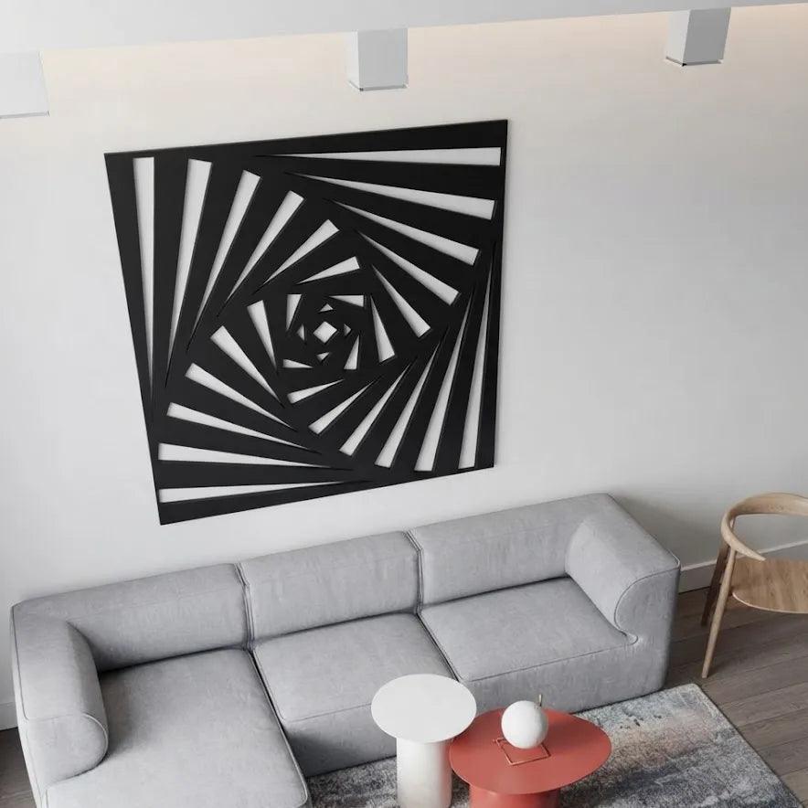 Wooden Wall Art Square in Depth Decorative Panel GW014